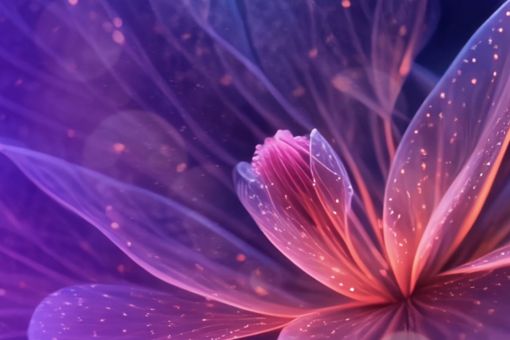 Pink glowing flower